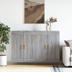 Wandschränke 2 Stk. Sonomagraues Holzwerkstoff von vidaXL, Sideboards - Ref: Foro24-3197983, Preis: 138,00 €, Rabatt: %