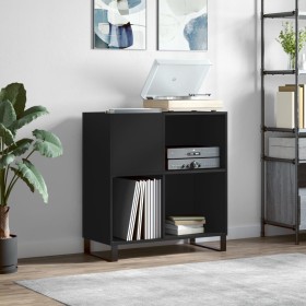 Plywood black record storage unit 84.5x38x89 cm by vidaXL, CD and DVD storage - Ref: Foro24-831781, Price: 79,58 €, Discount: %