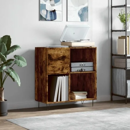 Smoked oak plywood disc cabinet 84.5x38x89 cm by vidaXL, CD and DVD storage - Ref: Foro24-831777, Price: 67,28 €, Discount: %