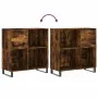 Scheibenschrank aus geräuchertem Eichensperrholz, 84,5 x 38 x 89 cm von vidaXL, CD- und DVD-Speicher - Ref: Foro24-831777, Pr...