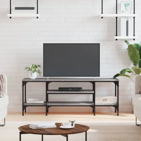 Sonoma gray engineered wood and iron TV cabinet 121x35x45 cm by vidaXL, TV Furniture - Ref: Foro24-831806, Price: 61,31 €, Di...