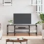 Sonoma gray engineered wood and iron TV cabinet 121x35x45 cm by vidaXL, TV Furniture - Ref: Foro24-831806, Price: 61,31 €, Di...
