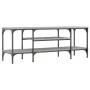 Sonoma gray engineered wood and iron TV cabinet 121x35x45 cm by vidaXL, TV Furniture - Ref: Foro24-831806, Price: 61,31 €, Di...