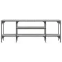 Sonoma gray engineered wood and iron TV cabinet 121x35x45 cm by vidaXL, TV Furniture - Ref: Foro24-831806, Price: 61,31 €, Di...
