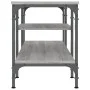 Sonoma gray engineered wood and iron TV cabinet 121x35x45 cm by vidaXL, TV Furniture - Ref: Foro24-831806, Price: 61,31 €, Di...