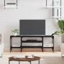 Black iron and plywood TV cabinet 121x35x45 cm by vidaXL, TV Furniture - Ref: Foro24-831803, Price: 61,13 €, Discount: %