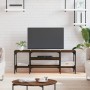 TV-Möbel aus Ingenieurholz und Eisen Eiche Braun 121x35x45 cm von vidaXL, TV-Möbel - Ref: Foro24-831807, Preis: 62,09 €, Raba...