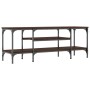 TV-Möbel aus Ingenieurholz und Eisen Eiche Braun 121x35x45 cm von vidaXL, TV-Möbel - Ref: Foro24-831807, Preis: 62,09 €, Raba...