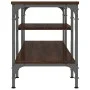 Mueble TV madera ingeniería y hierro marrón roble 121x35x45 cm de vidaXL, Muebles TV - Ref: Foro24-831807, Precio: 61,31 €, D...