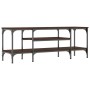 TV-Möbel aus Ingenieurholz und Eisen Eiche Braun 121x35x45 cm von vidaXL, TV-Möbel - Ref: Foro24-831807, Preis: 62,09 €, Raba...