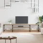 TV cabinet engineered wood and iron Sonoma oak 201x35x45 cm by vidaXL, TV Furniture - Ref: Foro24-831814, Price: 82,12 €, Dis...