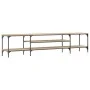 TV cabinet engineered wood and iron Sonoma oak 201x35x45 cm by vidaXL, TV Furniture - Ref: Foro24-831814, Price: 82,12 €, Dis...