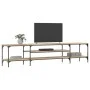 TV cabinet engineered wood and iron Sonoma oak 201x35x45 cm by vidaXL, TV Furniture - Ref: Foro24-831814, Price: 82,12 €, Dis...