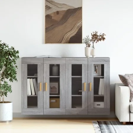 Wandschränke 2 Stk. Sonomagraues Holzwerkstoff von vidaXL, Sideboards - Ref: Foro24-3197903, Preis: 169,46 €, Rabatt: %