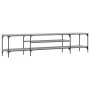 Sonoma grauer TV-Schrank aus Holzwerkstoff und Eisen, 201 x 35 x 45 cm von vidaXL, TV-Möbel - Ref: Foro24-831816, Preis: 82,1...