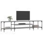 Sonoma gray engineered wood and iron TV cabinet 201x35x45 cm by vidaXL, TV Furniture - Ref: Foro24-831816, Price: 83,13 €, Di...