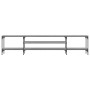 Sonoma gray engineered wood and iron TV cabinet 201x35x45 cm by vidaXL, TV Furniture - Ref: Foro24-831816, Price: 83,13 €, Di...