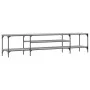 Sonoma grauer TV-Schrank aus Holzwerkstoff und Eisen, 201 x 35 x 45 cm von vidaXL, TV-Möbel - Ref: Foro24-831816, Preis: 82,1...