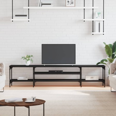 TV-Möbel aus Holz und schwarzem Eisen 201x35x45 cm von vidaXL, TV-Möbel - Ref: Foro24-831813, Preis: 85,58 €, Rabatt: %