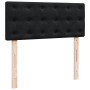 Cama box spring con colchón terciopelo negro 120x190 cm