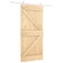 Puerta corredera con herrajes madera maciza de pino 90x210 cm de vidaXL, Puertas - Ref: Foro24-3203160, Precio: 197,44 €, Des...