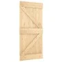 Schiebetür mit Beschlägen aus massivem Kiefernholz, 90 x 210 cm von vidaXL, Türen - Ref: Foro24-3203160, Preis: 197,69 €, Rab...