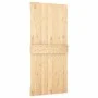 Schiebetür mit Beschlägen aus massivem Kiefernholz, 90 x 210 cm von vidaXL, Türen - Ref: Foro24-3203160, Preis: 197,69 €, Rab...
