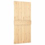 Schiebetür mit Beschlägen aus massivem Kiefernholz, 90 x 210 cm von vidaXL, Türen - Ref: Foro24-3203160, Preis: 197,44 €, Rab...