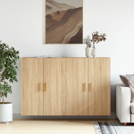 Wandschränke 2 Stk. Holzwerkstoff Sonoma Eiche von vidaXL, Sideboards - Ref: Foro24-3197875, Preis: 161,31 €, Rabatt: %