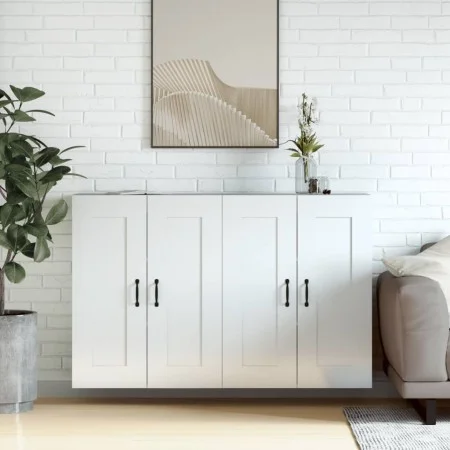 Armarios de pared 2 uds madera de ingeniería blanco brillante von vidaXL, Sideboards - Ref: Foro24-3197989, Preis: 160,28 €, ...