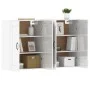 Armarios de pared 2 uds madera de ingeniería blanco brillante von vidaXL, Sideboards - Ref: Foro24-3197989, Preis: 160,28 €, ...