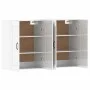 Armarios de pared 2 uds madera de ingeniería blanco brillante von vidaXL, Sideboards - Ref: Foro24-3197989, Preis: 160,28 €, ...
