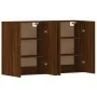 Armarios de pared 2 uds madera de ingeniería marrón roble de vidaXL, Aparadores - Ref: Foro24-3197888, Precio: 142,73 €, Desc...