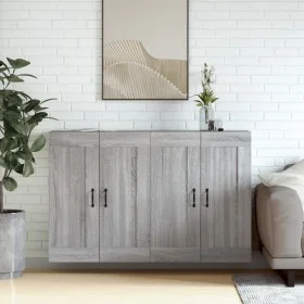 Wall cabinets 2 units engineered wood Sonoma gray by vidaXL, Sideboards - Ref: Foro24-3197991, Price: 129,12 €, Discount: %