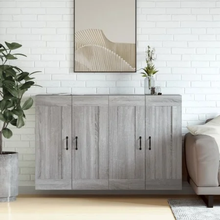 Wall cabinets 2 units engineered wood Sonoma gray by vidaXL, Sideboards - Ref: Foro24-3197991, Price: 129,12 €, Discount: %
