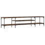 Mueble TV madera ingeniería y hierro roble ahumado 201x35x45 cm de vidaXL, Muebles TV - Ref: Foro24-831815, Precio: 80,28 €