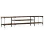 TV-Schrank aus Holzwerkstoff und Eisen, geräucherte Eiche, 201 x 35 x 45 cm von vidaXL, TV-Möbel - Ref: Foro24-831815, Preis:...