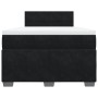 Cama box spring con colchón terciopelo negro 120x200 cm