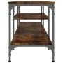 Mueble TV madera ingeniería y hierro roble ahumado 201x35x45 cm de vidaXL, Muebles TV - Ref: Foro24-831815, Precio: 79,29 €, ...