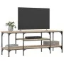 Mueble TV madera de ingeniería y hierro Sonoma 121x35x45 cm de vidaXL, Muebles TV - Ref: Foro24-831804, Precio: 59,35 €, Desc...