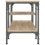 Mueble TV madera de ingeniería y hierro Sonoma 121x35x45 cm de vidaXL, Muebles TV - Ref: Foro24-831804, Precio: 59,35 €, Desc...
