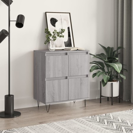 Aparador de madera contrachapada gris Sonoma 60x35x70 cm de vidaXL, Aparadores - Ref: Foro24-831218, Precio: 66,25 €, Descuen...