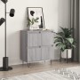 Aparador de madera contrachapada gris Sonoma 60x35x70 cm de vidaXL, Aparadores - Ref: Foro24-831218, Precio: 66,25 €, Descuen...