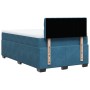 Cama box spring con colchón terciopelo azul oscuro 120x200 cm