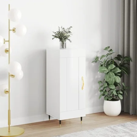Sideboard aus glänzendem weißem Sperrholz 34,5x34x90 cm von vidaXL, Sideboards - Ref: Foro24-830422, Preis: 61,61 €, Rabatt: %