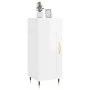 Aparador de madera contrachapada blanco brillante 34,5x34x90 cm de vidaXL, Aparadores - Ref: Foro24-830422, Precio: 61,61 €, ...