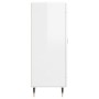 Sideboard aus glänzendem weißem Sperrholz 34,5x34x90 cm von vidaXL, Sideboards - Ref: Foro24-830422, Preis: 62,40 €, Rabatt: %