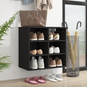 Black shoe cabinet 52.5x30x50 cm by vidaXL, Lockers and storage cabinets - Ref: Foro24-808686, Price: 51,28 €, Discount: %