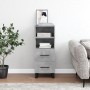 Aparador de madera contrachapada gris hormigón 34,5x34x90 cm de vidaXL, Aparadores - Ref: Foro24-828696, Precio: 56,63 €
