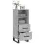 Aparador de madera contrachapada gris hormigón 34,5x34x90 cm de vidaXL, Aparadores - Ref: Foro24-828696, Precio: 56,12 €, Des...